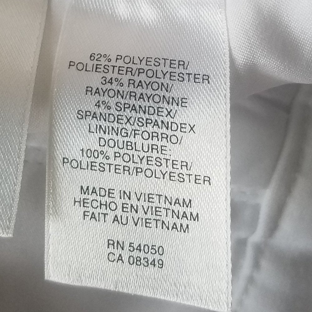 Jones New York Collection Women's White Dress Stretch Pants Size 4 - Picture 7 of 13